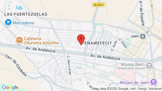 Apartments for rent i Jaén - kort over placeringen