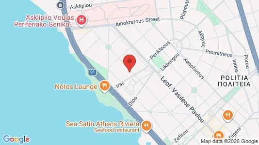 Apartments for rent i Glyfada - kort over placeringen