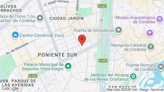 Rooms for rent i Córdoba - kort over placeringen