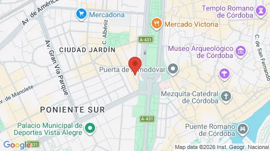 Apartments for rent i Córdoba - kort over placeringen