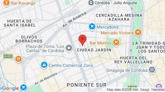 Rooms for rent i Córdoba - kort over placeringen