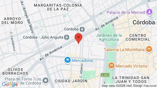 Apartments for rent i Córdoba - kort over placeringen
