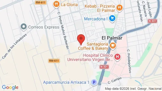 Apartments for rent i Murcia - kort over placeringen