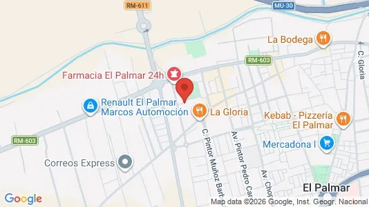 Rooms for rent i Murcia - kort over placeringen