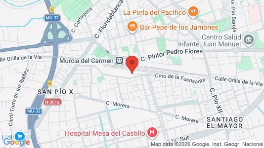 Rooms for rent i Murcia - kort over placeringen