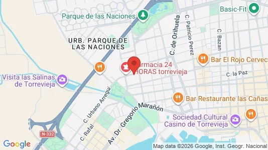 Apartments for rent i Torrevieja - kort over placeringen