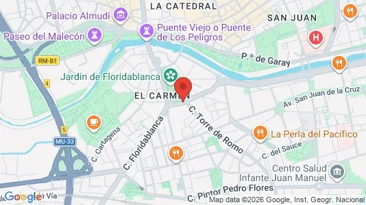 Rooms for rent i Murcia - kort over placeringen