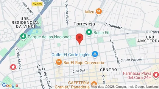 Apartments for rent i Torrevieja - kort over placeringen