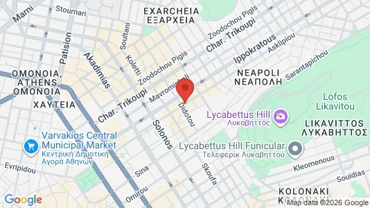 Apartments for rent i Athens Exarchia - kort over placeringen