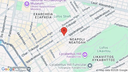 Apartments for rent i Athens Exarchia - kort over placeringen