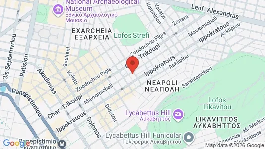 Apartments for rent i Athens Exarchia - kort over placeringen