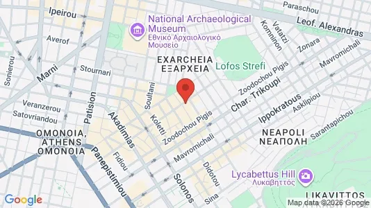 Apartments for rent i Athens Exarchia - kort over placeringen