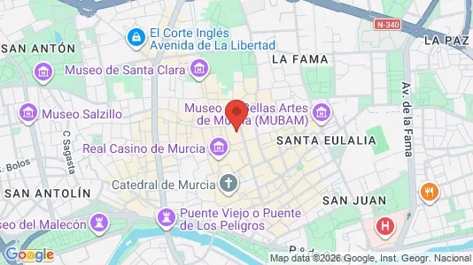 Apartments for rent i Murcia - kort over placeringen
