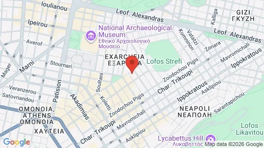 Apartments for rent i Athens Exarchia - kort over placeringen