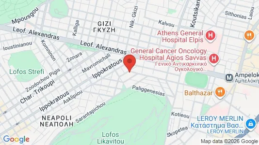 Apartments for rent i Athens Ampelokipoi - kort over placeringen