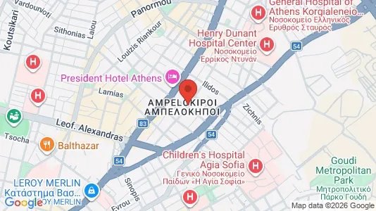 Apartments for rent i Athens Ampelokipoi - kort over placeringen
