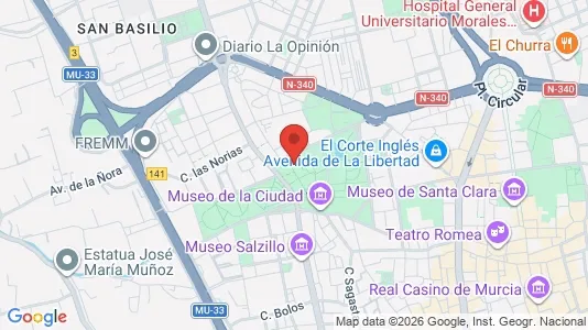 Apartments for rent i Murcia - kort over placeringen