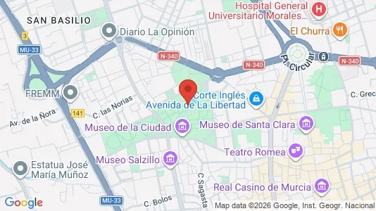Apartments for rent i Murcia - kort over placeringen