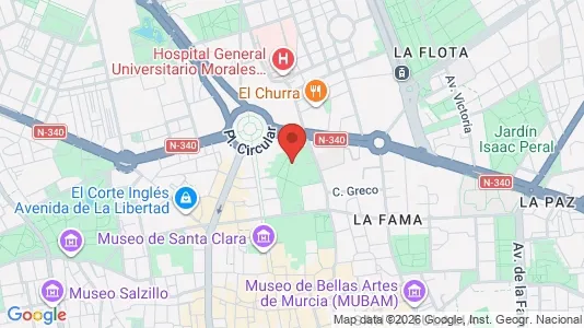Rooms for rent i Murcia - kort over placeringen