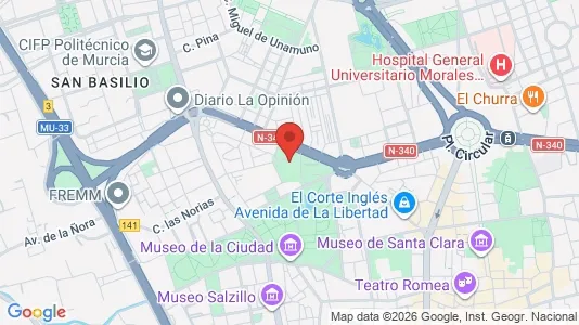 Rooms for rent i Murcia - kort over placeringen