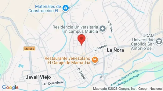 Apartments for rent i Murcia - kort over placeringen