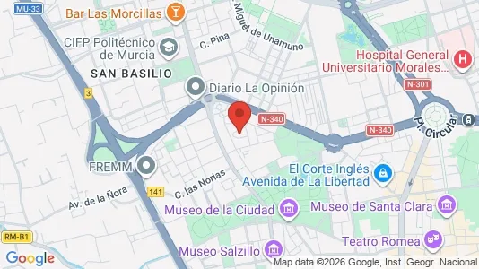 Rooms for rent i Murcia - kort over placeringen