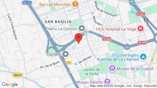 Apartments for rent i Murcia - kort over placeringen