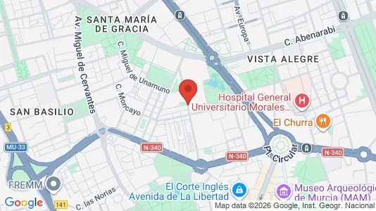 Rooms for rent i Murcia - kort over placeringen