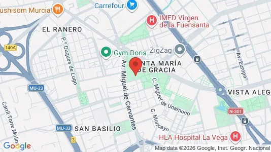 Apartments for rent i Murcia - kort over placeringen