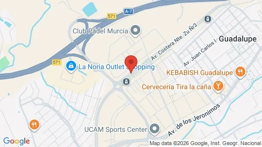 Apartments for rent i Murcia - kort over placeringen