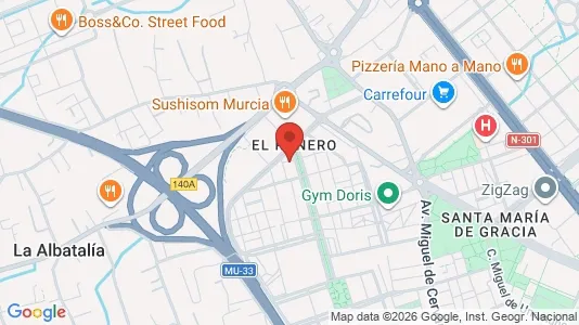 Apartments for rent i Murcia - kort over placeringen