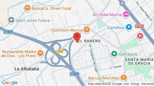 Apartments for rent i Murcia - kort over placeringen