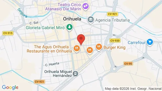 Apartments for rent i Orihuela - kort over placeringen