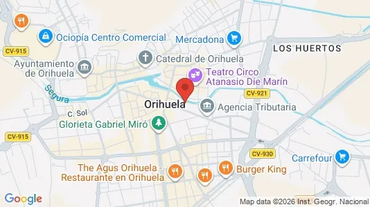 Apartments for rent i Orihuela - kort over placeringen