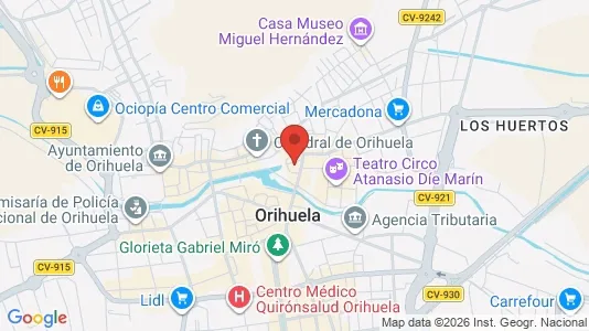 Apartments for rent i Orihuela - kort over placeringen