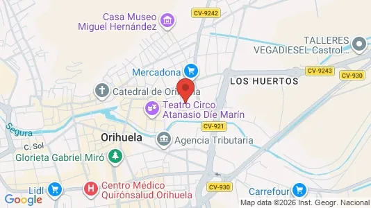 Apartments for rent i Orihuela - kort over placeringen