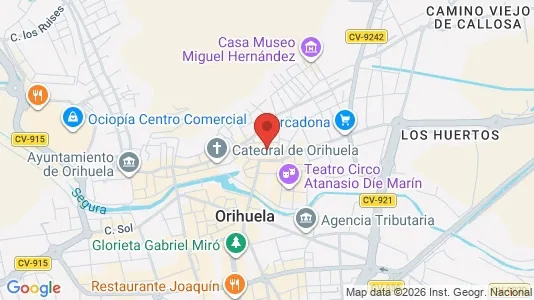 Apartments for rent i Orihuela - kort over placeringen