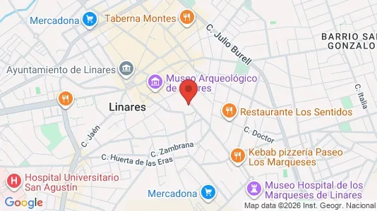 Rooms for rent i Linares - kort over placeringen