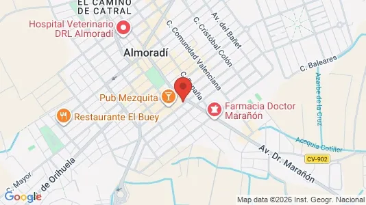 Apartments for rent i Almoradí - kort over placeringen