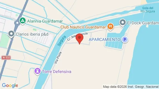 Apartments for rent i Guardamar del Segura - kort over placeringen