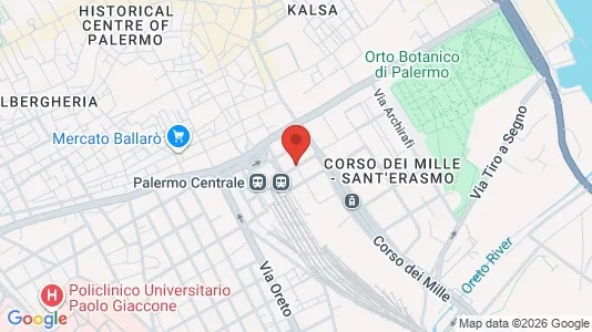Apartments for rent i Palermo - kort over placeringen