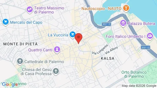Apartments for rent i Palermo - kort over placeringen