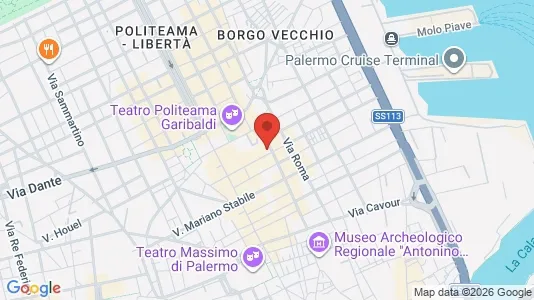 Apartments for rent i Palermo - kort over placeringen