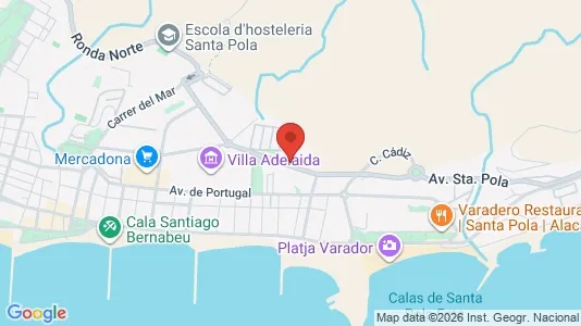 Apartments for rent i Santa Pola - kort over placeringen