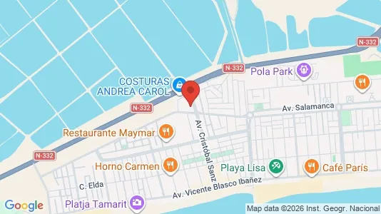Apartments for rent i Santa Pola - kort over placeringen