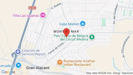 Apartments for rent i Santa Pola - kort over placeringen