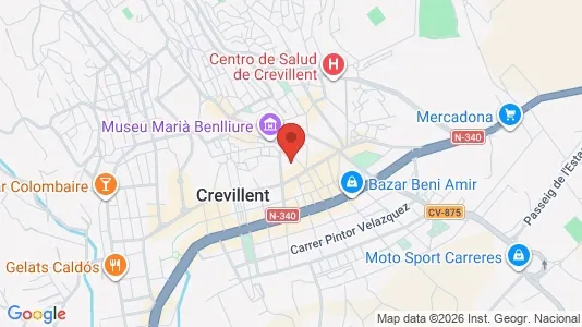 Apartments for rent i Crevillent - kort over placeringen