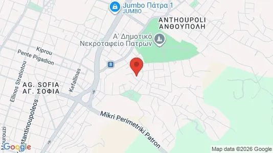 Apartments for rent i Patras - kort over placeringen