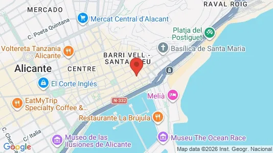 Apartments for rent i Alicante/Alacant - kort over placeringen