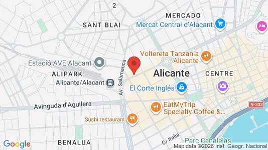 Apartments for rent i Alicante/Alacant - kort over placeringen